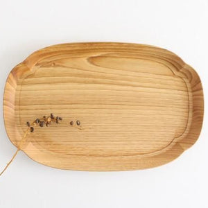 Aizawa Wood Crafts KITO Long  Tray Chestnut M