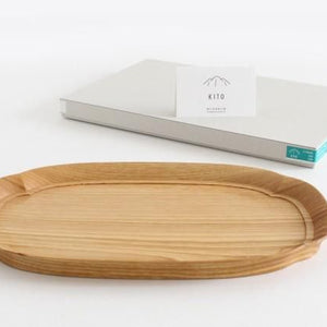 Aizawa Wood Crafts KITO Long  Tray Chestnut M