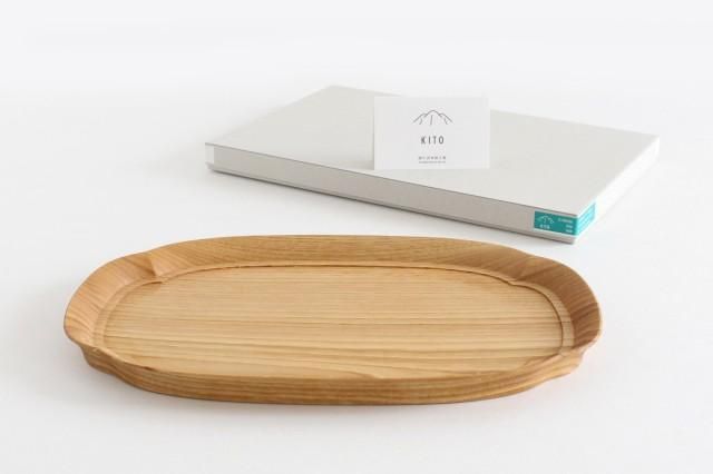 Aizawa Wood Crafts KITO Long  Tray Chestnut M