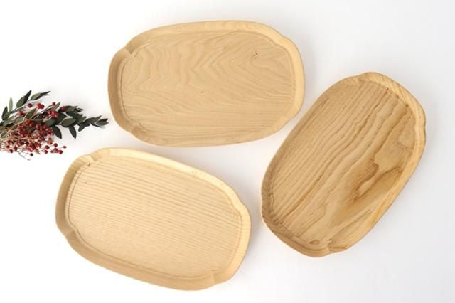 Aizawa Wood Crafts KITO Long  Tray Chestnut M