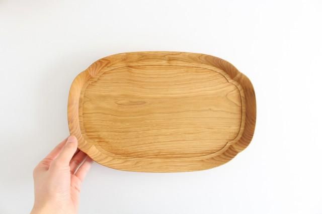 Aizawa Wood Crafts KITO Long  Tray Chestnut M