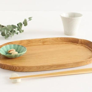 Aizawa Wood Crafts KITO Long  Tray Chestnut M