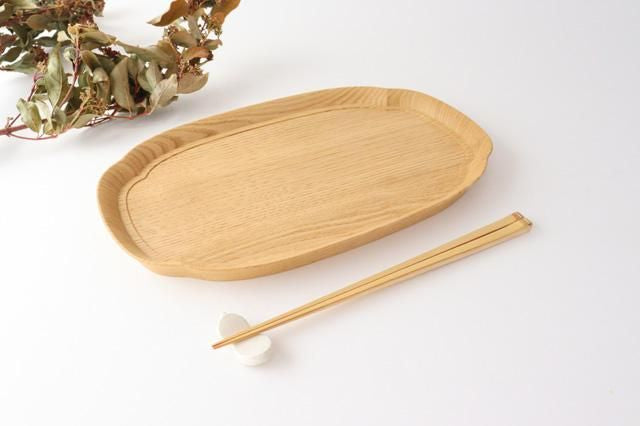 Aizawa Wood Crafts KITO Long  Tray Chestnut M