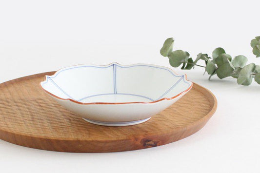 Flower-shaped Bowl Brown-Rimmed  | Hasami Ware