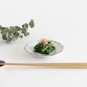 Small Flower Plate Blue-lines | Hasami Ware