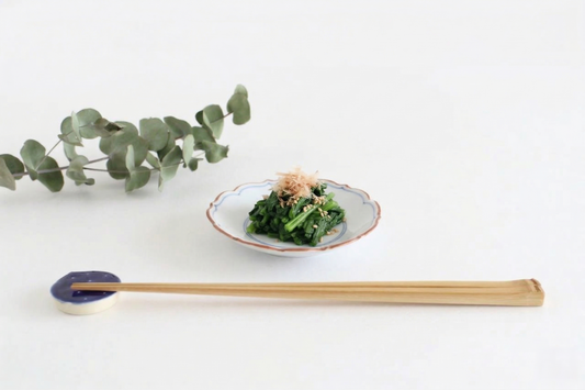 Small Flower Plate Blue-lines | Hasami Ware