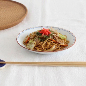 Flower-shaped Plate Brown-Rimmed  | Hasami Ware