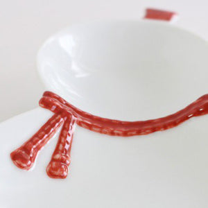 Two-course plate Hisago red porcelain Hasami ware