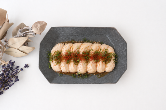 Furutani Seitosho Octagonal Rectangle Plate Small Gray | Sushi Plate