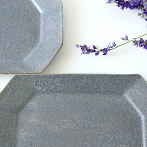 Furutani Seitosho Octagonal Rectangular Plate Gray L