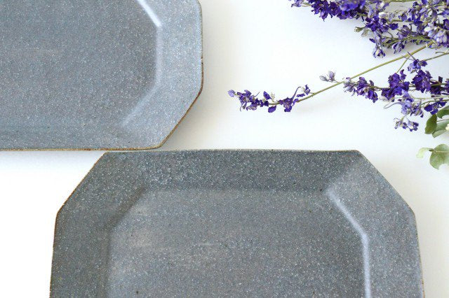 Furutani Seitosho Octagonal Rectangular Plate Gray L