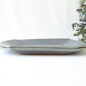 Furutani Seitosho Octagonal Rectangular Plate Gray L