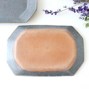 Furutani Seitosho Octagonal Rectangular Plate Gray L