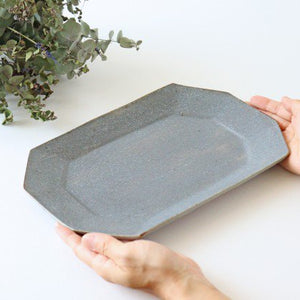 Furutani Seitosho Octagonal Rectangular Plate Gray L