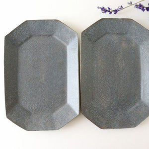 Furutani Seitosho Octagonal Rectangular Plate Gray L