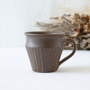 Rust glaze Shinogi mug pottery Furuya Seisho