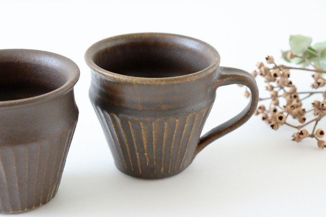Rust glaze Shinogi mug pottery Furuya Seisho