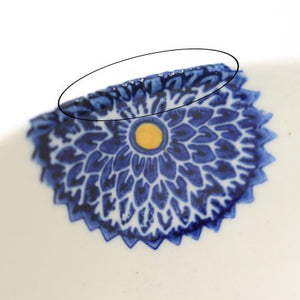 Pot with mesh blue porcelain dahlia Hasami ware