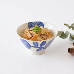 Rice Bowl Blue  Dahlia | Hasami Ware