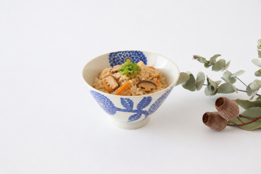 Rice Bowl Blue  Dahlia | Hasami Ware