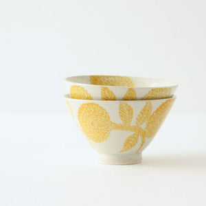 Rice Bowl Yellow  Dahlia | Hasami Ware