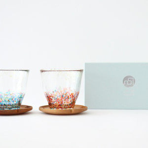 Matsuri Rocks Glass Pair Set | Sake Cup Tsugaru Vidro