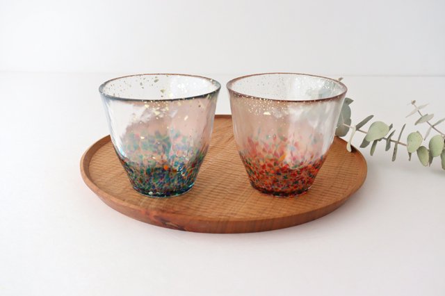 Matsuri Rocks Glass Pair Set | Sake Cup Tsugaru Vidro