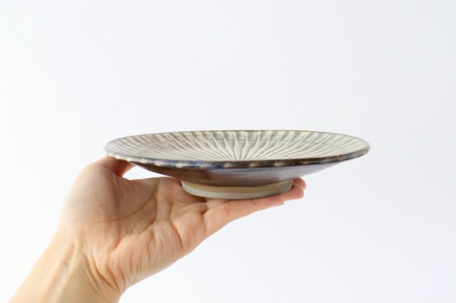 18cm/7.1in Plate Hakeme Pottery Ontayaki