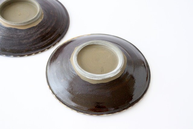 18cm/7.1in Plate Hakeme Pottery Ontayaki