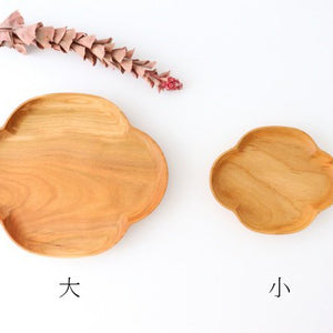 Small plate, quince, large, cherry blossoms, Yososawa Wood Crafts/KITO