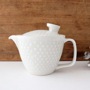 ORIME Japanese Teapot Pique White Small | Kyusu Hasami Ware