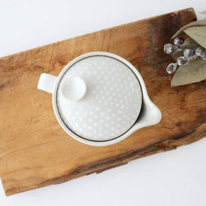 ORIME Japanese Teapot Pique White Small | Kyusu Hasami Ware