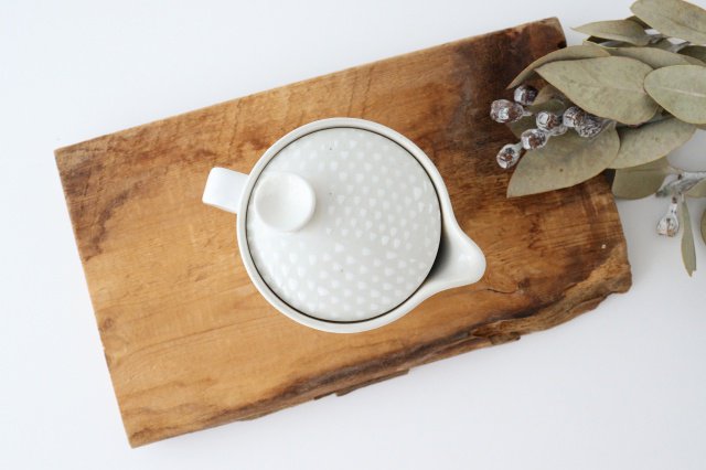 ORIME Japanese Teapot Pique White Small | Kyusu Hasami Ware