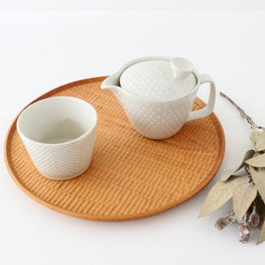 ORIME Japanese Teapot Pique White Small | Kyusu Hasami Ware