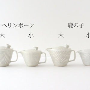 ORIME Japanese Teapot Pique White Small | Kyusu Hasami Ware