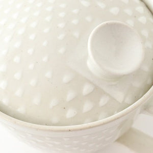 ORIME Japanese Teapot Pique White Small | Kyusu Hasami Ware