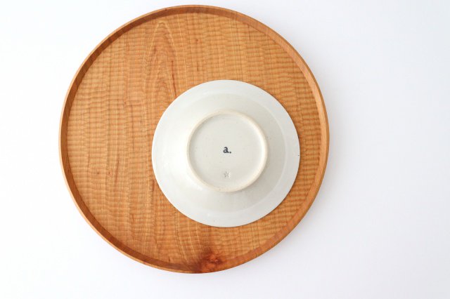 12cm/4.7in Round Plate Pique White Pottery ORIME Hasami Ware