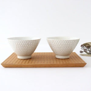 Tea bowl pique white pottery ORIME Hasami ware