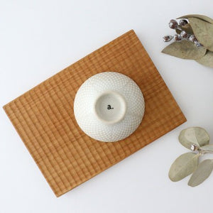 Tea bowl pique white pottery ORIME Hasami ware