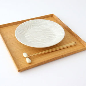 ORIME Round Plate Herringbone White 21cm/8.3in | Hasami Ware