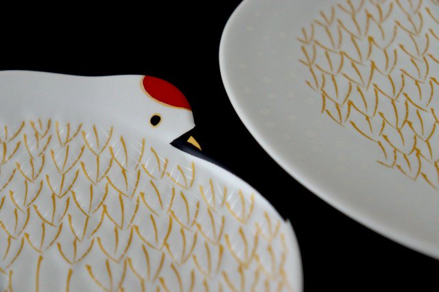 Plate Crane Porcelain Hasami Ware