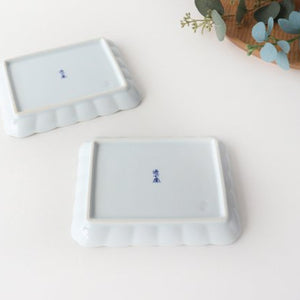 Square plate porcelain cloud swallow Arita ware