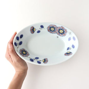 Oval Bowl Purple Flower | Serving Bowl Arita Ware