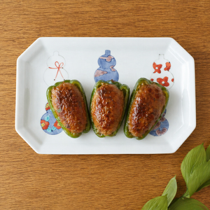 Octagonal Long Plate Imari Gourds | Sushi Plate Arita Ware