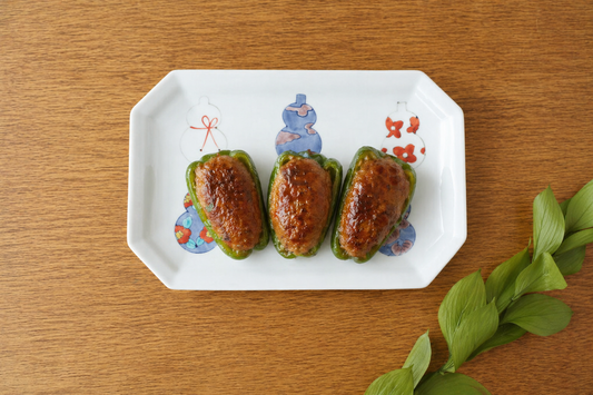 Octagonal Long Plate Imari Gourds | Sushi Plate Arita Ware