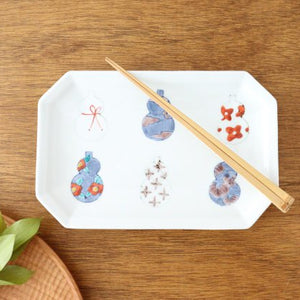 Octagonal Long Plate Imari Gourds | Sushi Plate Arita Ware