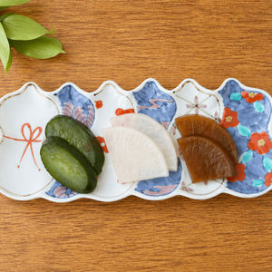 Long plate Imari Six Gourds | Sushi Plate Arita Ware
