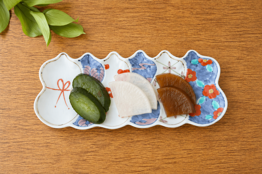 Long plate Imari Six Gourds | Sushi Plate Arita Ware