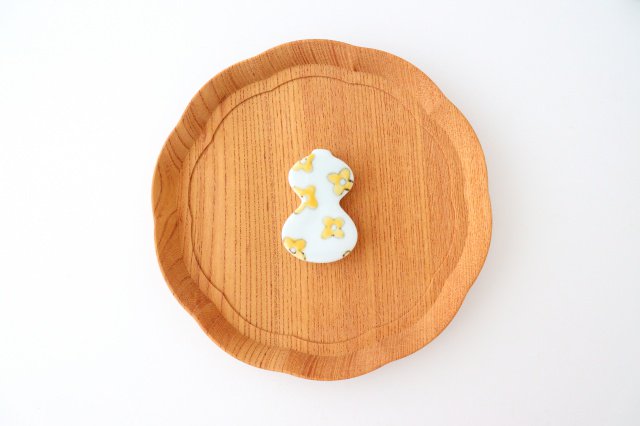 Chopstick rest floret yellow Imari gourd porcelain Arita ware