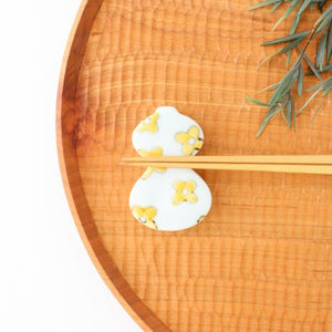 Chopstick rest floret yellow Imari gourd porcelain Arita ware